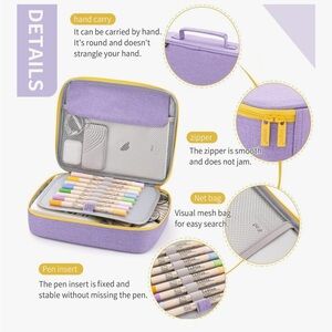 Purple and Yellow Travel Organizer Case